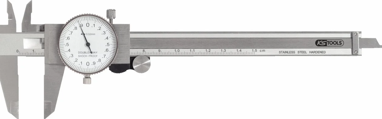 KS Tools 300.0547 Calibro a Corsoio a Quadrante, Precisione +/-02