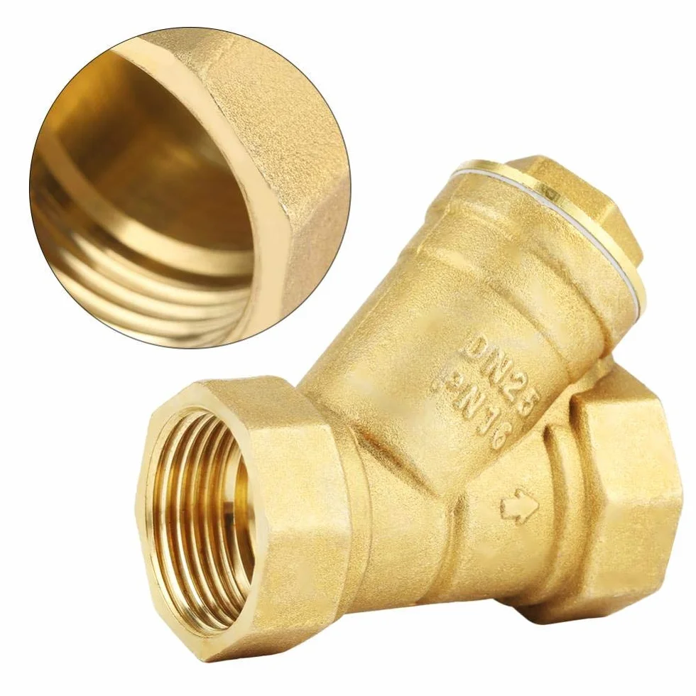 Connettore filettato femmina da 1 "BSPP con filtro in ottone con filtro a valvola