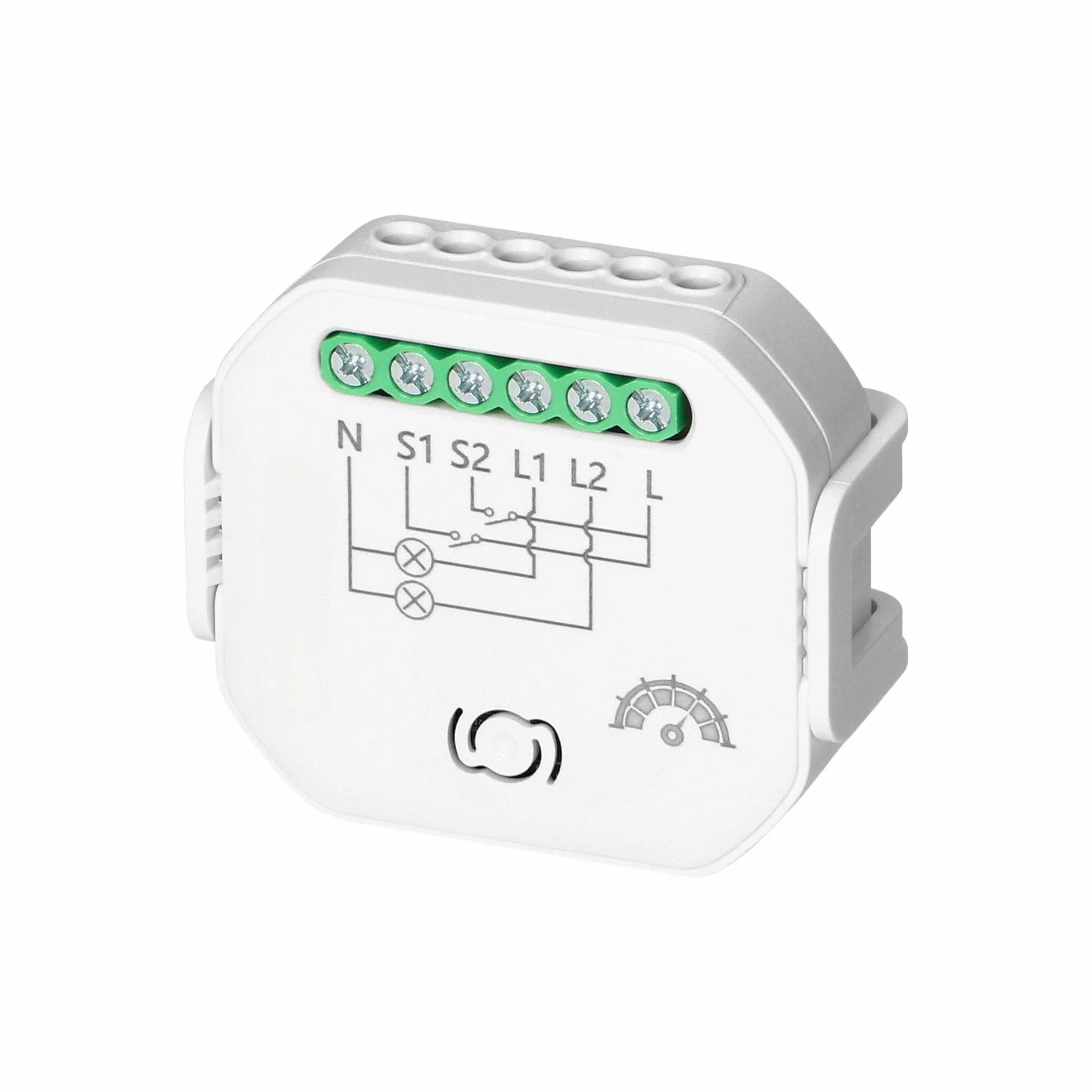 Interruttore Wifi/Bluetooth Relè Wifi Tuya Smart Controllo Remoto Rele per Luci Montaggio in Scatola di Giunzione o su Guida DIN (relè con dimmer - 2 canali)