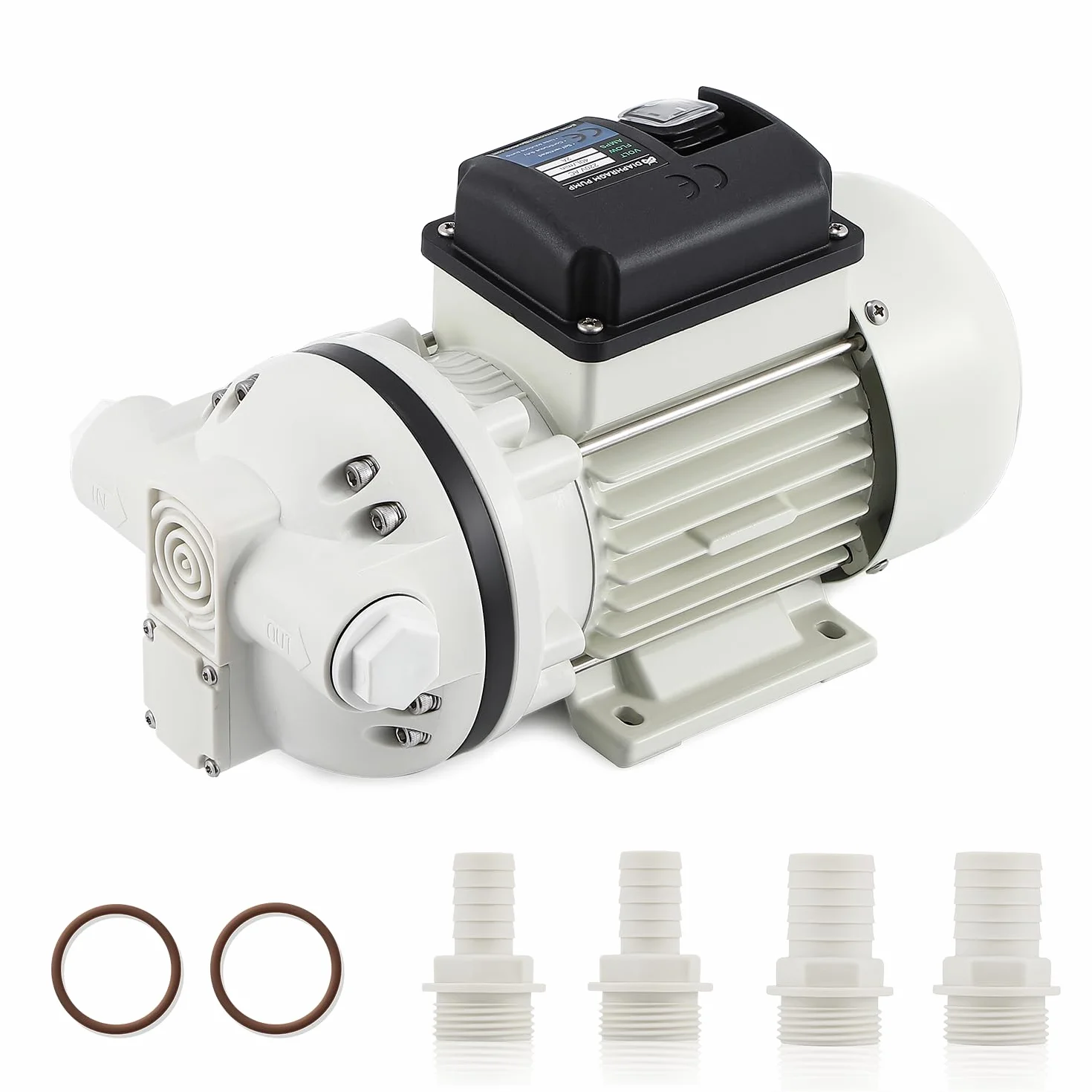 Mxmoonant 220V AC Pompa a Membrana Multi-liquido, 25 Psi, 1,7 Bar, 400W, 40 Lpm/min, Autoadescante, Avvio/Arresto con un Solo Tocco, per Gasolio,DEF, ADblue, Urea, Bevande