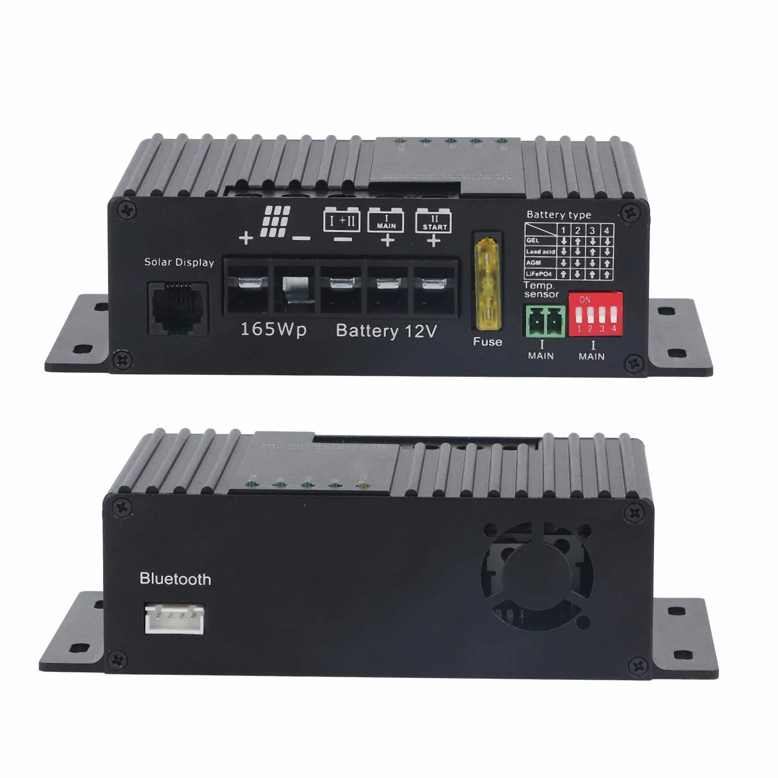 Domary Regolatore di Carica Solare MPPT Regolatore del Pannello Solare 12V 30A con Doppia Ricarica della Batteria per Batteria di Avviamento per Auto Marine RV