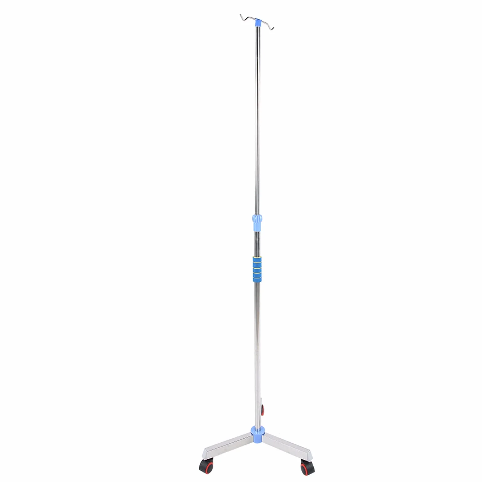 Supporto per Infusione con Asta Portaflebo Regolabile in Acciaio Inossidabile con Asta Portaflebo con 2 Ganci e Ruote per Clinica Domiciliare Al Che Promettiamo a