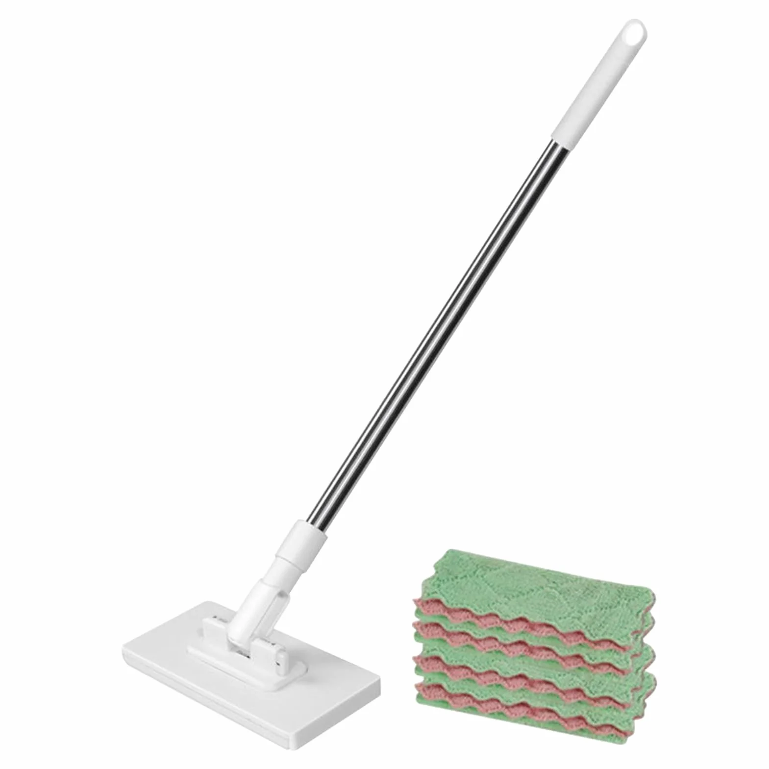 Kit MOP Domestica z 4 Panni Riutilizzabili Detergente Multiuso per Laminato Piastrelle Legno