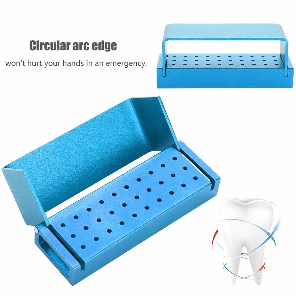 Porta Disinfezione, Porta Frese Dentista, Scatola di Disinfezione, Scatola di Disinfezione in Alluminio a 30 fori Punta Portafrese Frese Burs Disinfezione Custodia Organizer Strumenti per la Cura(4#)