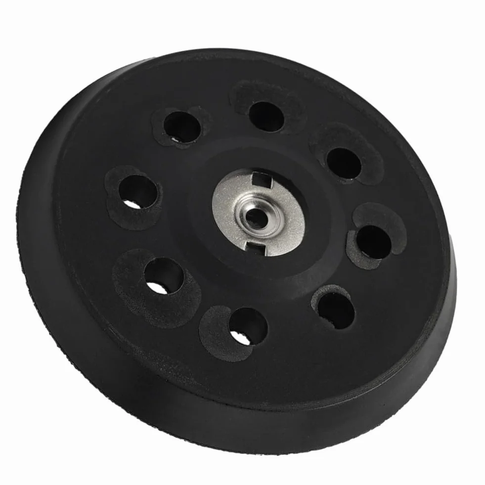 Platorello abrasivo per Metabo SXE 325 & Intec 425 – Piastra posteriore in poliuretano ad alta elasticità (125 mm, 8 fori, 13 mm di spessore)