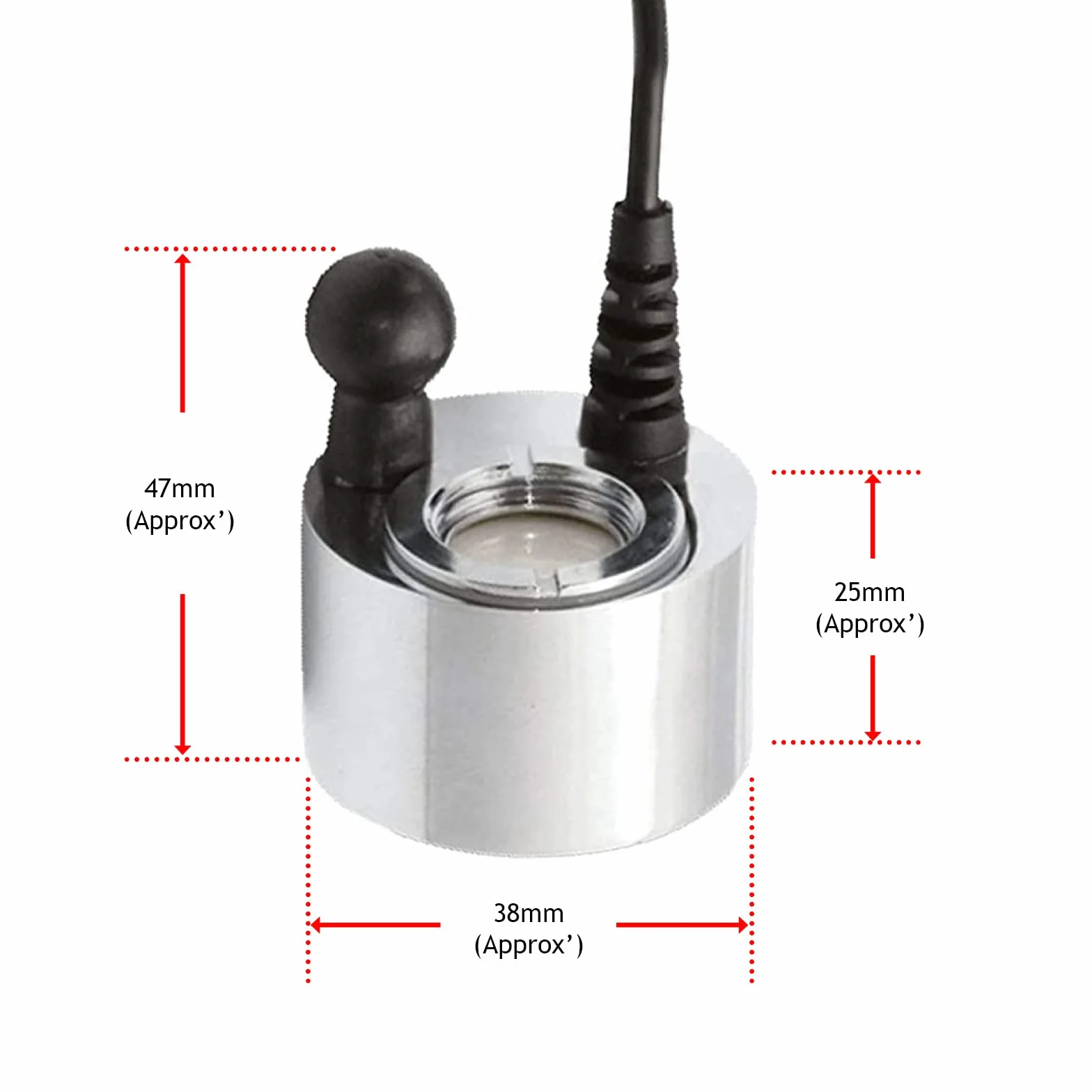 SPARES2GO Opti-Myst Stufa Bicchiere Disco Trasduttore compatibile con Dimplex Ultransmit Fuoco elettrico a muro