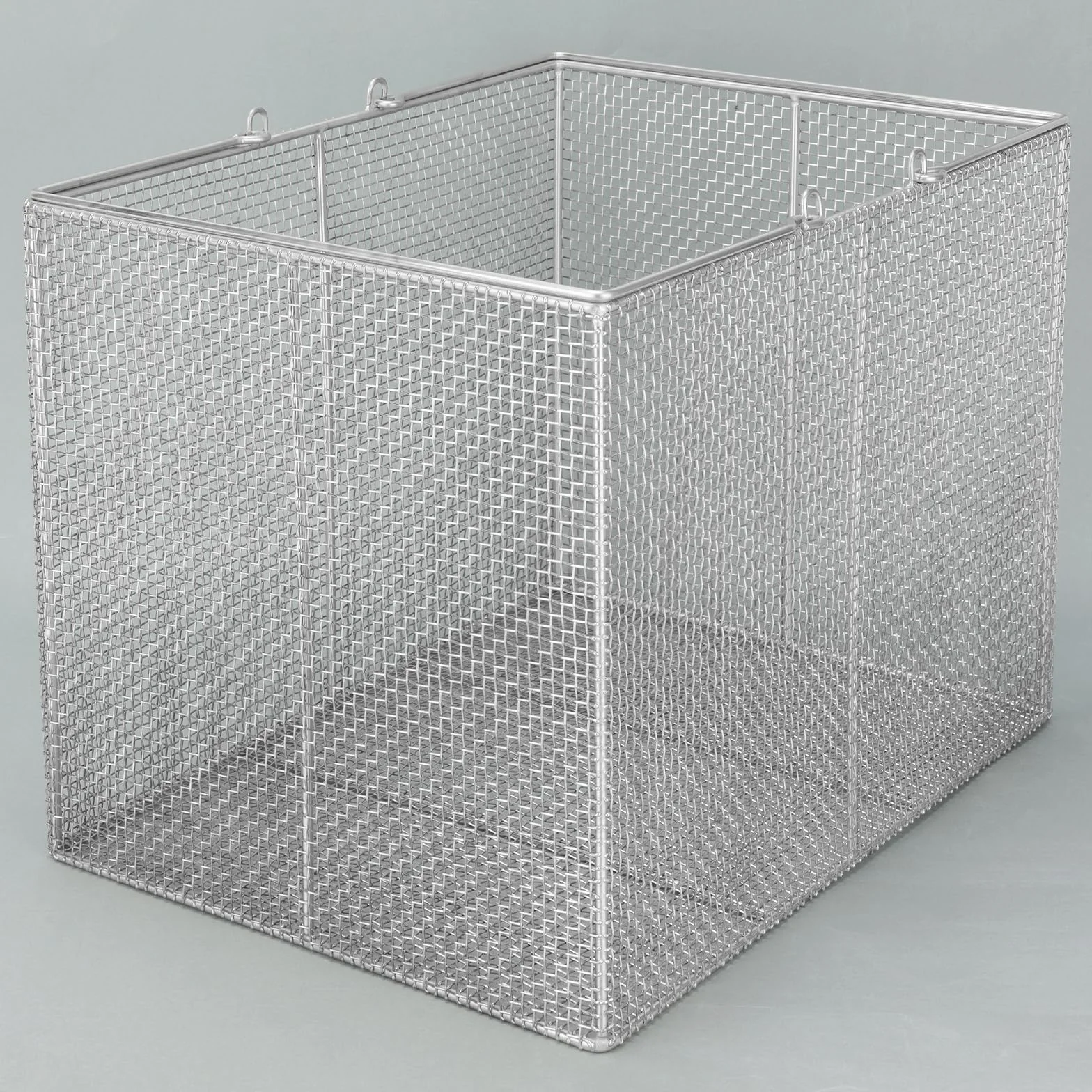 stonylab Cestello per Pulizia a Ultrasuoni in Acciaio Inossidabile 304, Design Quadrato a Doppia Maniglia, per Uso in Laboratorio, 40x30x30 cm (LxLxH)