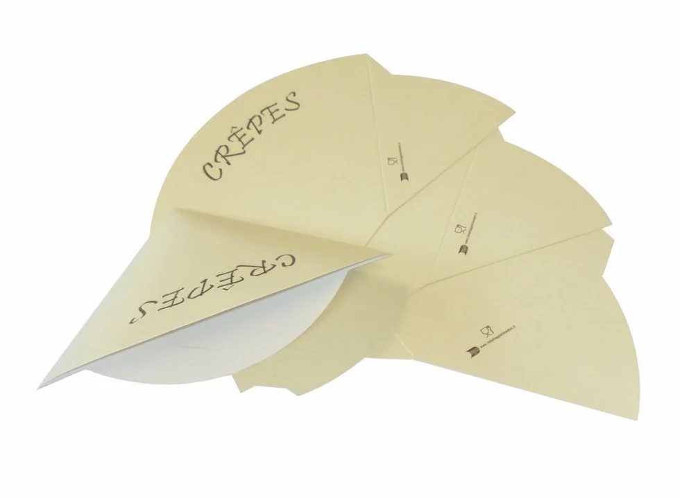 PZ 250 Porta Crepes in CARTONCINO Alimentare Dispenser per Crepe da ASPORTO