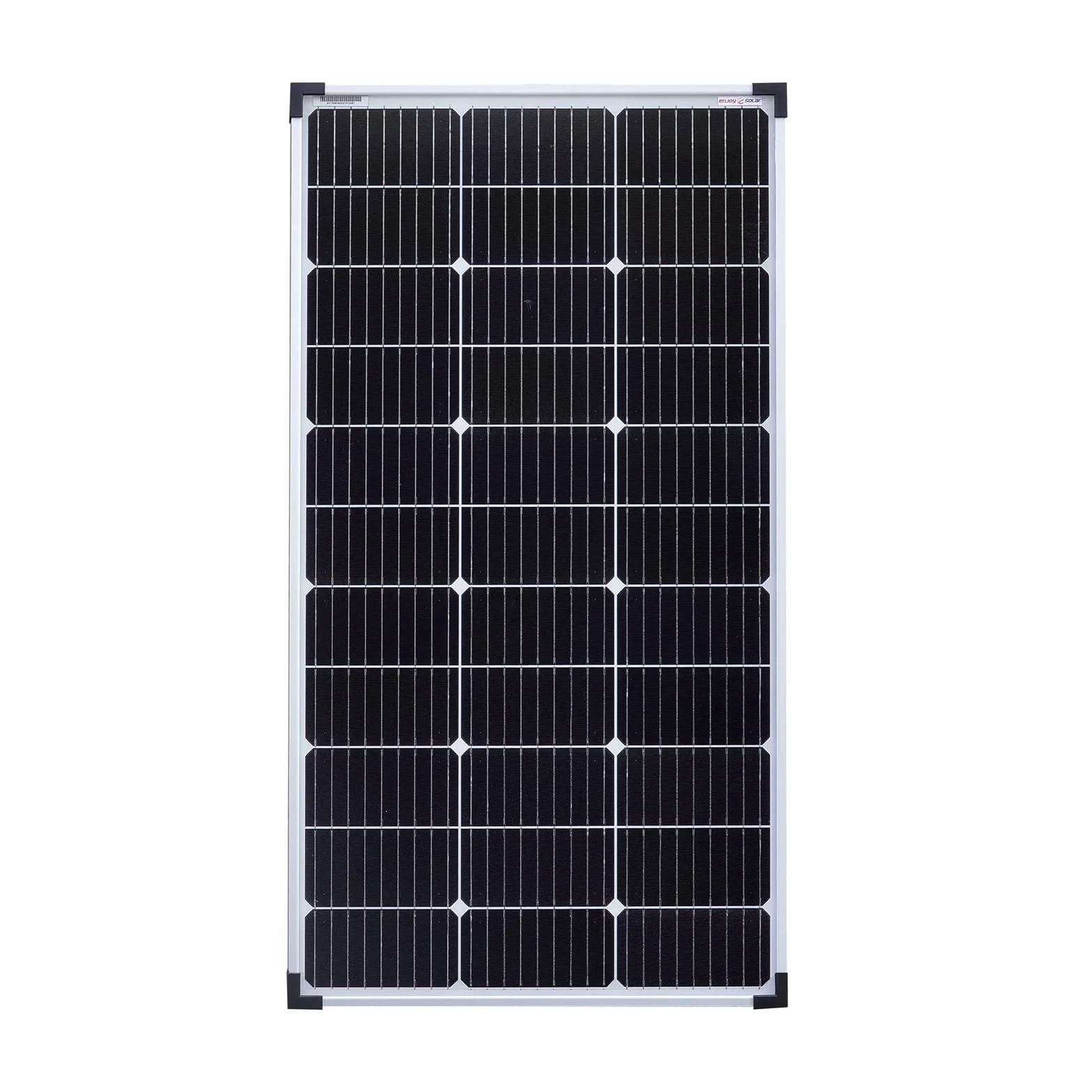 Enjoy Solar PERC Mono 100W 12V Pannello Solare Modulo Fotovoltaico, 166mm*166mm Cella Solare Monocristallina con 9 Busbars, Ideale per Camper, Alloggi da Giardino, Barca