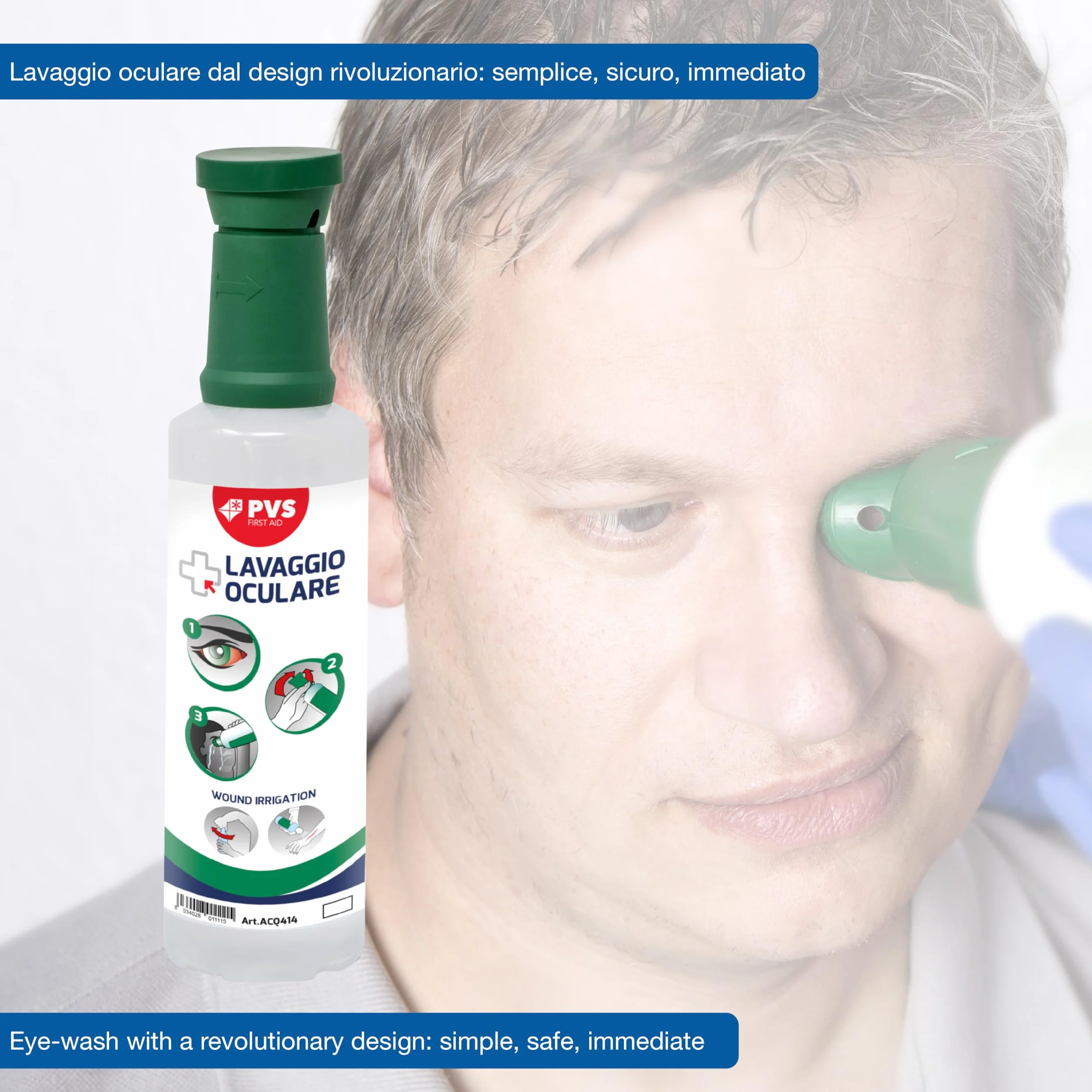 PVS - Soluzione Lavaggio Oculare, 500 ml Sterile, 34888