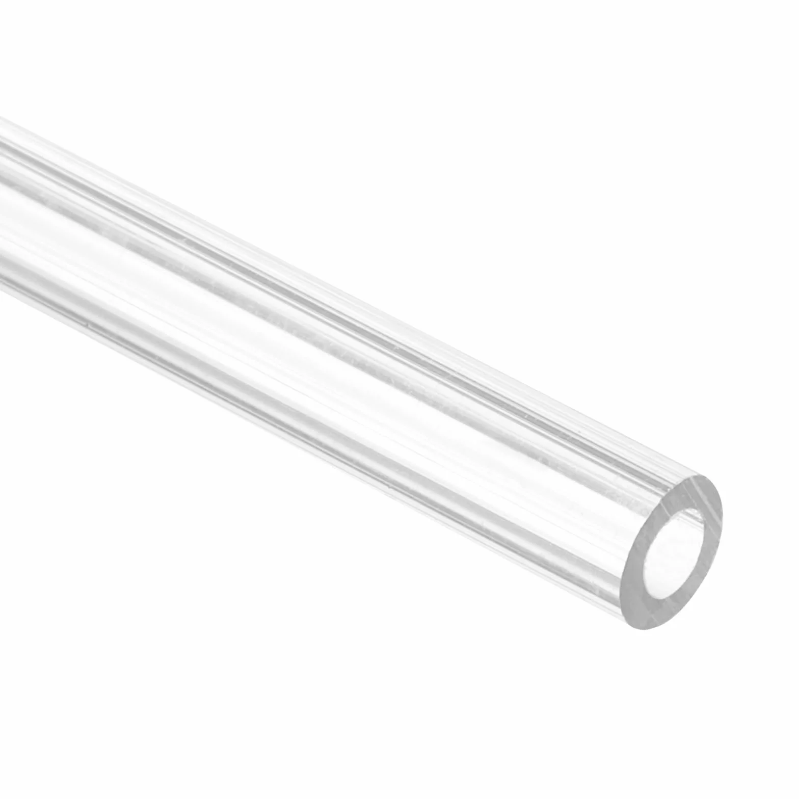 QUARKZMAN Tubo Rigido Rotondo Trasparente 3mm(1/8") ID x 5mm(3/16") OD x 0.5Ft(150mm) Lunghezza Tubo in Plastica