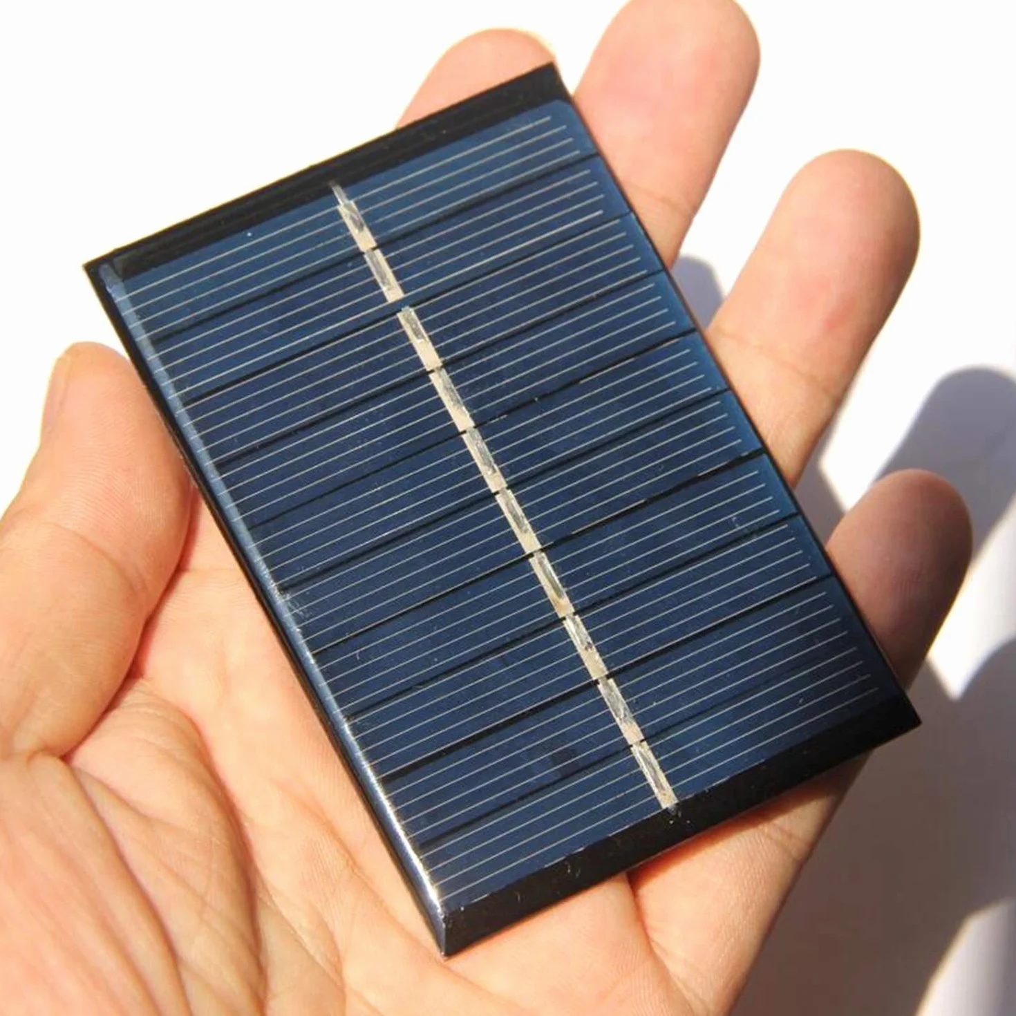 0.5W 5V Mini Pannello Solare Policristallino Silicone Piccola Cella Solare FAI DA TE Impermeabile Campeggio Portatile Potenza Pannello Solare Compatibile per Giocattoli Lampada Luce Ventilatore Pompa