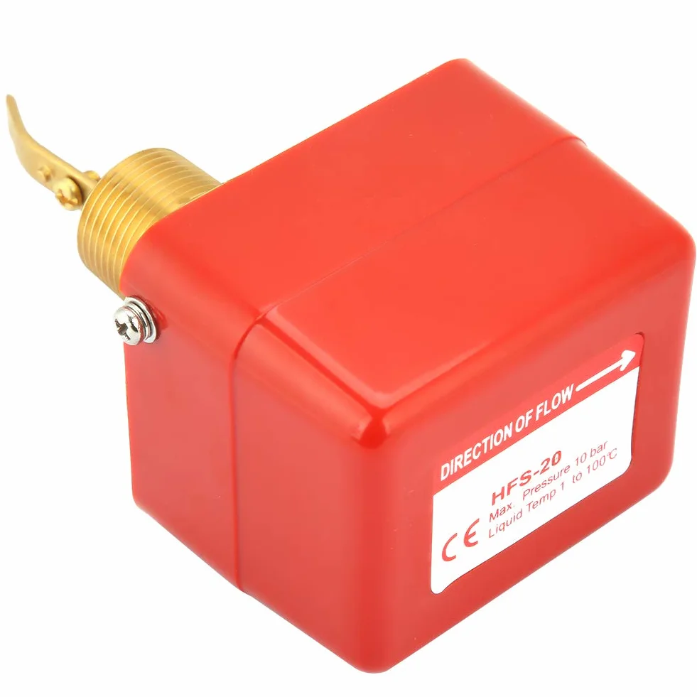 Hyuduo HFS-20 Flussostato dell'acqua in Acciaio Inossidabile 304, Interruttore a Paletta SPDT 3/4, 6-380 V