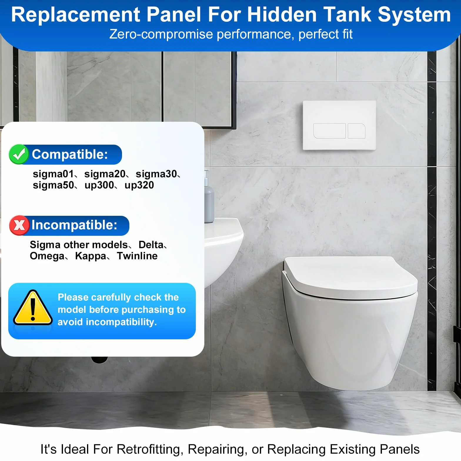 Geberit Sigma Piastra di Comando per WC, Ricambio 115.770.11.5, 246×164 mm