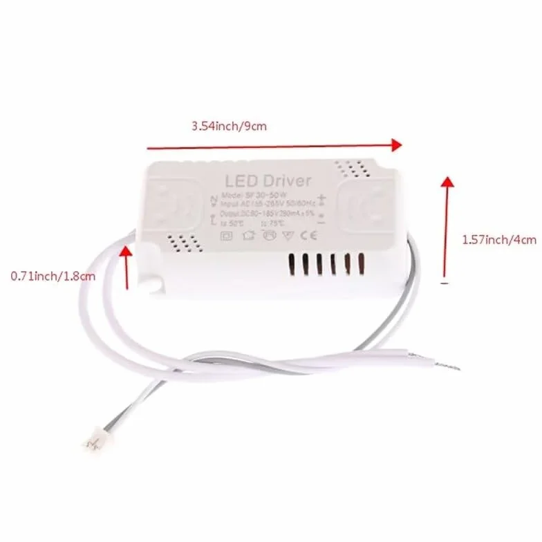 1 x Driver a LED, 300 mA su scheda, 60–80 W, alimentatore a LED, illuminazione per luce LED del conducente