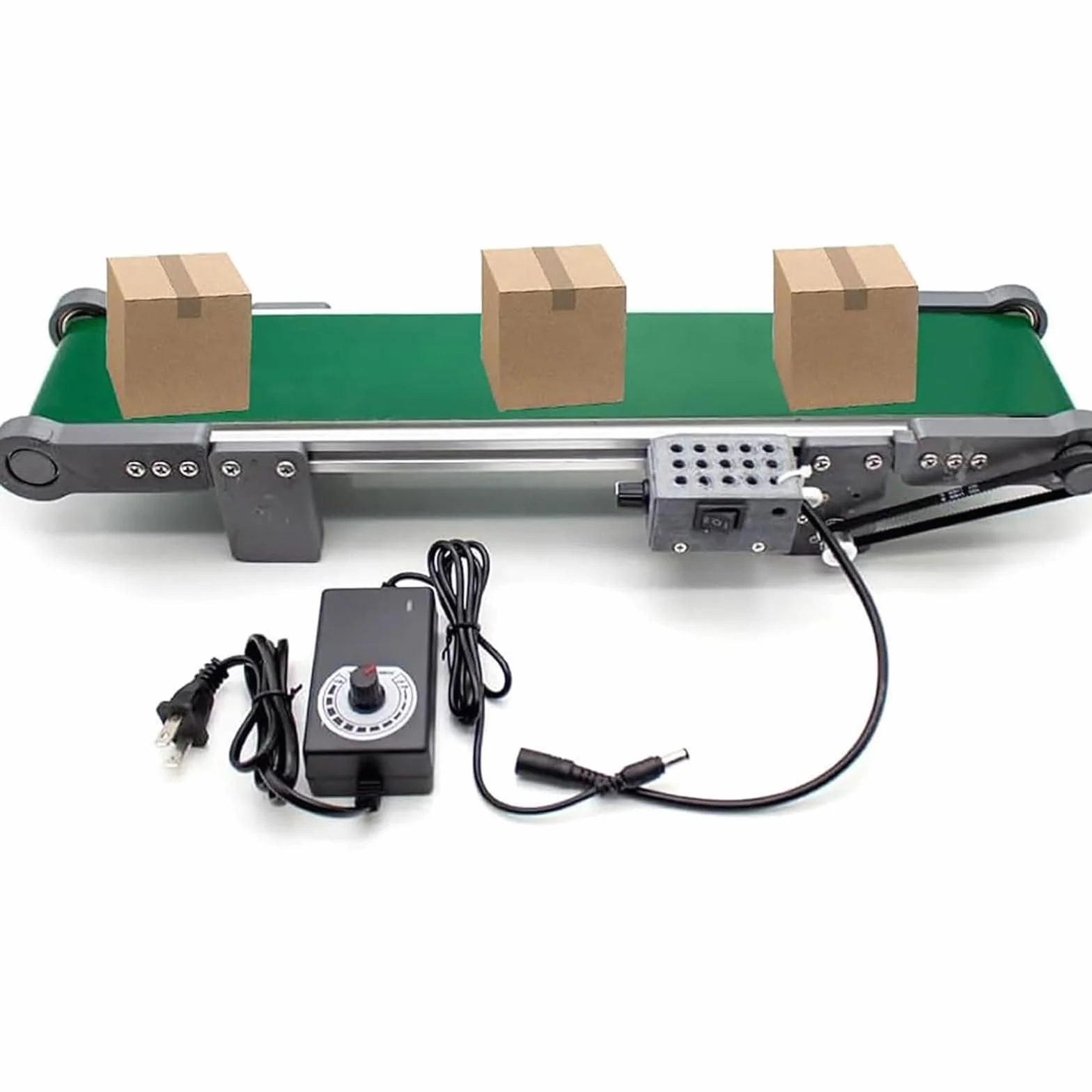 Generico Mini Nastro Trasportatore, Nastro Trasportatore per Trasporto Industriale, Nastro Trasportatore Antistatico per L'industria Elettrica Automatica,Green-10x100cm