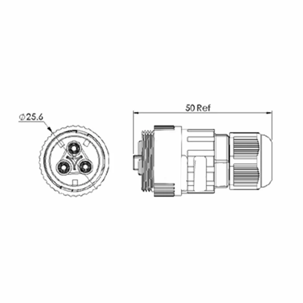 Connettore CA solare APSystems EZ1 EZ1-M 17,5 A IP68 impermeabile resistente UV -40°C a 85°C