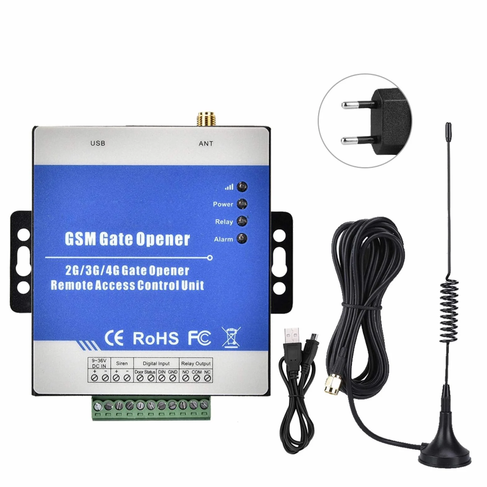 Telecomando per Porta Controller di Accesso per apriporta RTU5025 apricancello gsm con sim per(European Standard (100 240v)) Matériel pour Portes de Garage
