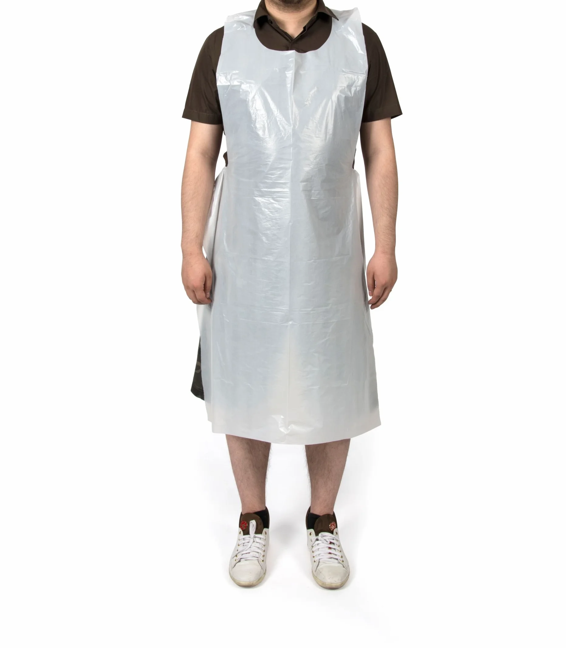 K&LProtection grembiule monouso in polietilene (PE) DPI I Cat. TAGLIA UNICA colori blu o bianco confezione da 100 pezzi