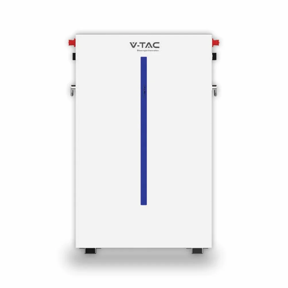 V-TAC batteria litio LFP 6.14Kwh 51.2V BMS integrato CEI-021 accumulo fotovoltaico