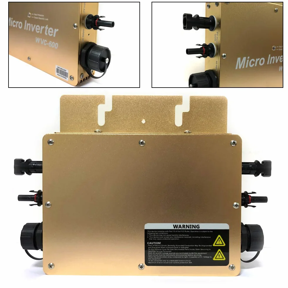 Inverter Solare Digitale WVC-600W IP65 MPPT 600W 22-50V DC 2.3kV AC 1 Unità
