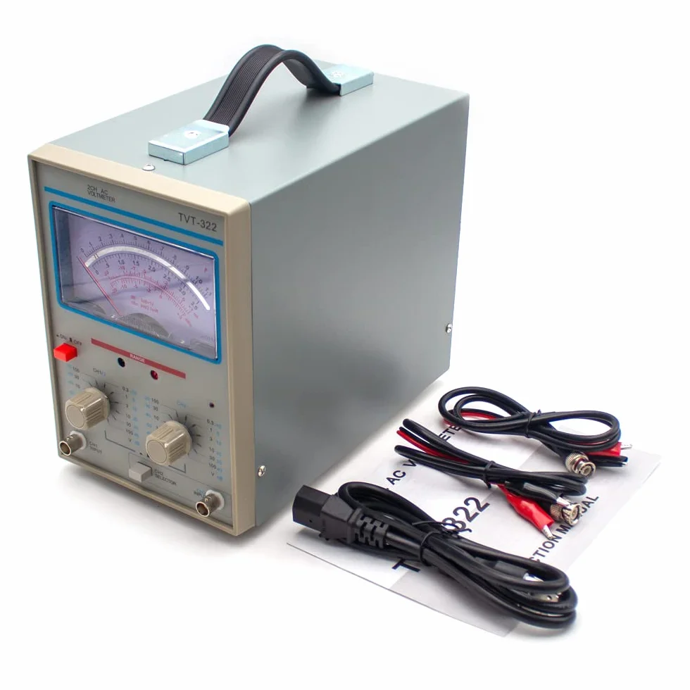 Millivoltmetro a Doppio Ago AC 220V, Display a Doppio Puntatore di Tensione 300uV-100V