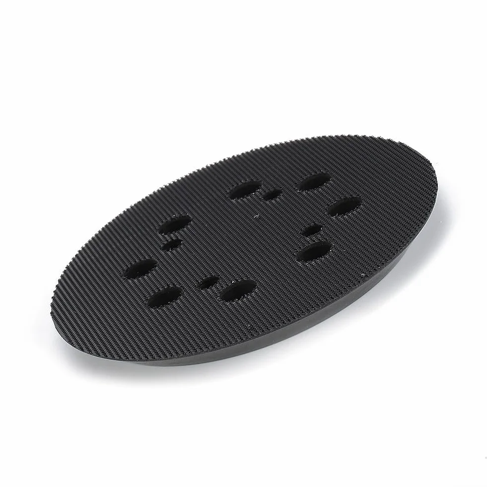 Platorello abrasivo per levigatrice orbitale a 8 fori, 125 mm, 125 mm, compatibile con DWE6423/6421/DCW210B, N329079, ricambio in plastica