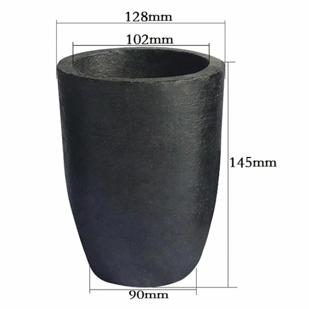 Mini crogiolo in grafite per fusione fusione raffinazione DiaxH 128x145mm, Dia x H 128x145mm