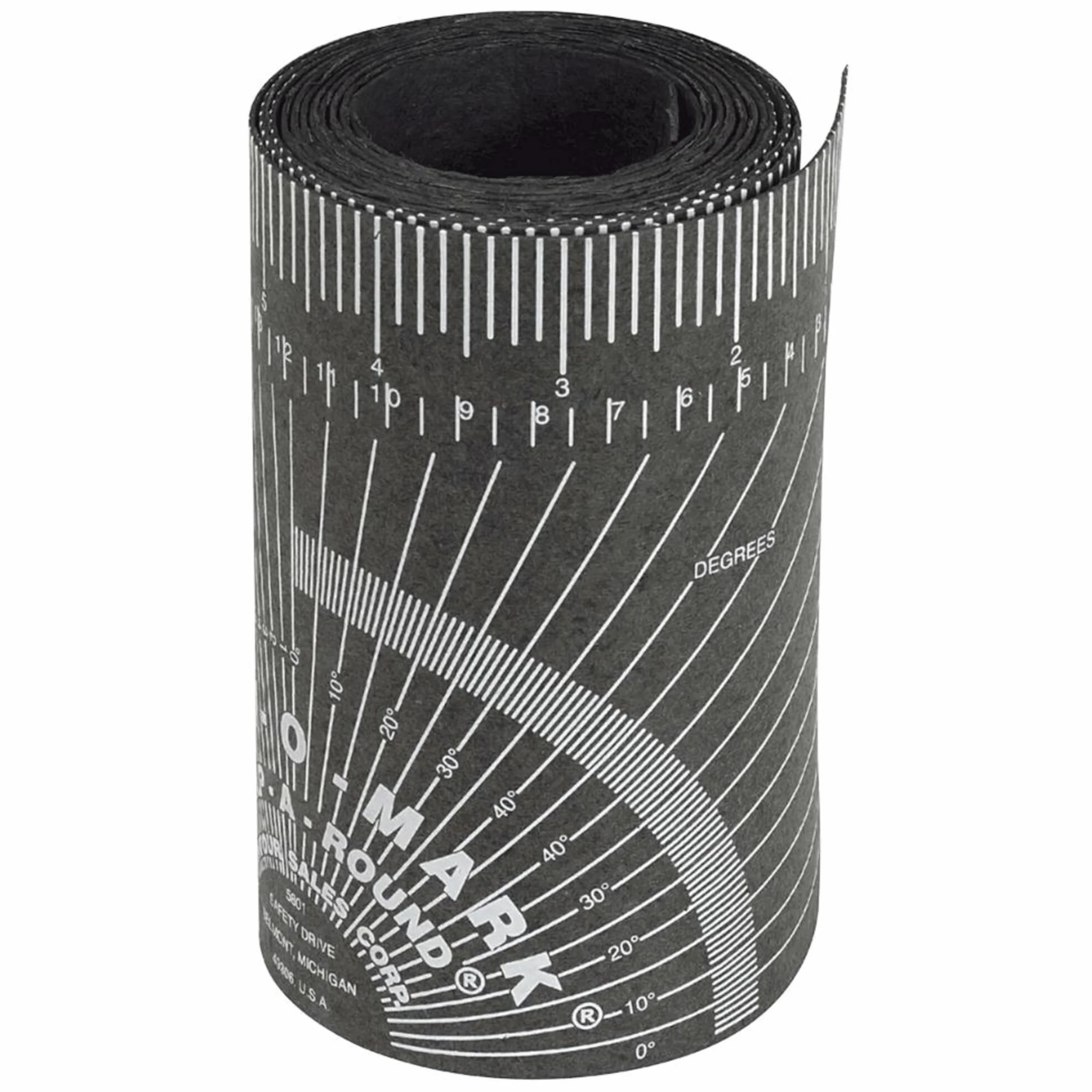 Jackson Safety 14754 Righello Curv-O-Mark Wrap-A-Round, X-grande, nero, diametro del tubo da 4" to 12"