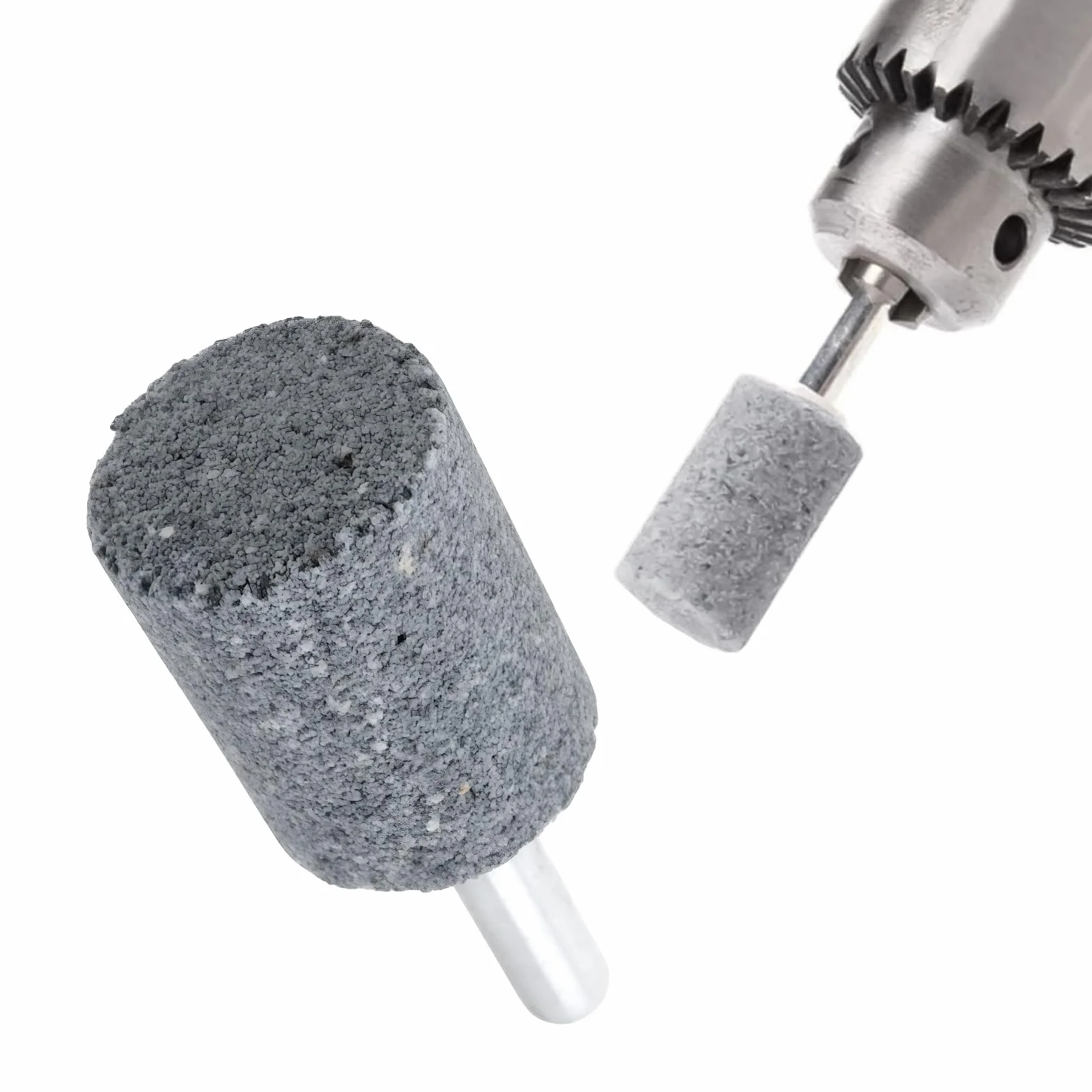 10 Pezzi Di Pietre Abrasive Cilindriche Da 6 Mm Montate Su Una Punta Da Trapano Per Lucidatura 6x20x26 Mm