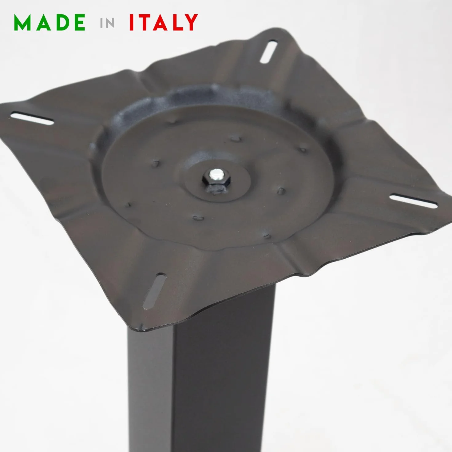 MOHOME Gambe per Tavolo Ferro Made In Italy Nero Rotondo Quadrato Stile Moderno Struttura Robusta Base Stabile Solida Piedini Regolatori Tavoli Soggiorno Bar Bistrò Ristoranti Catering
