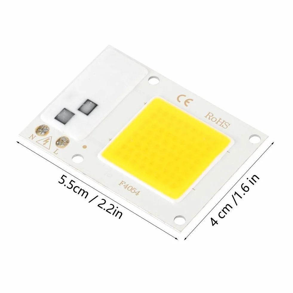 Fdit Chip LED COB 20W 220V Alta Potenza, Sorgente Luminosa Bianco Caldo per Illuminazione a Risparmio Energetico