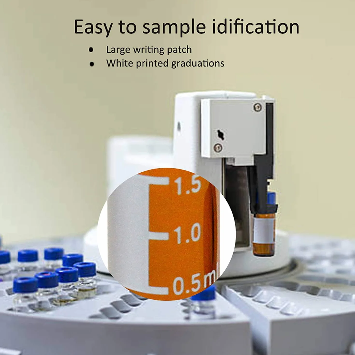 ALWSCI Fiale HPLC 2 ml Vetro Ambra 9-425 Tappo a Vite Blu Setti PTFE Silicone 100 pz