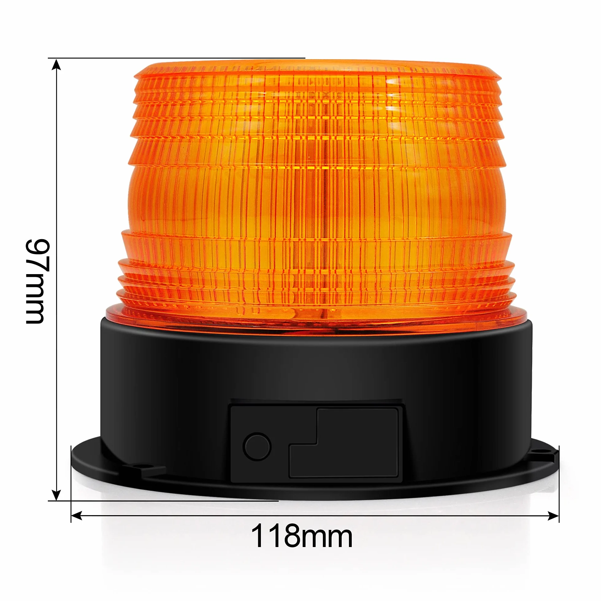 Dinfu Luce di avvertimento a LED senza fili 12 V Strobe Beacon Luci lampeggianti ricaricabili di emergenza ambra luci per auto camion con magnetico