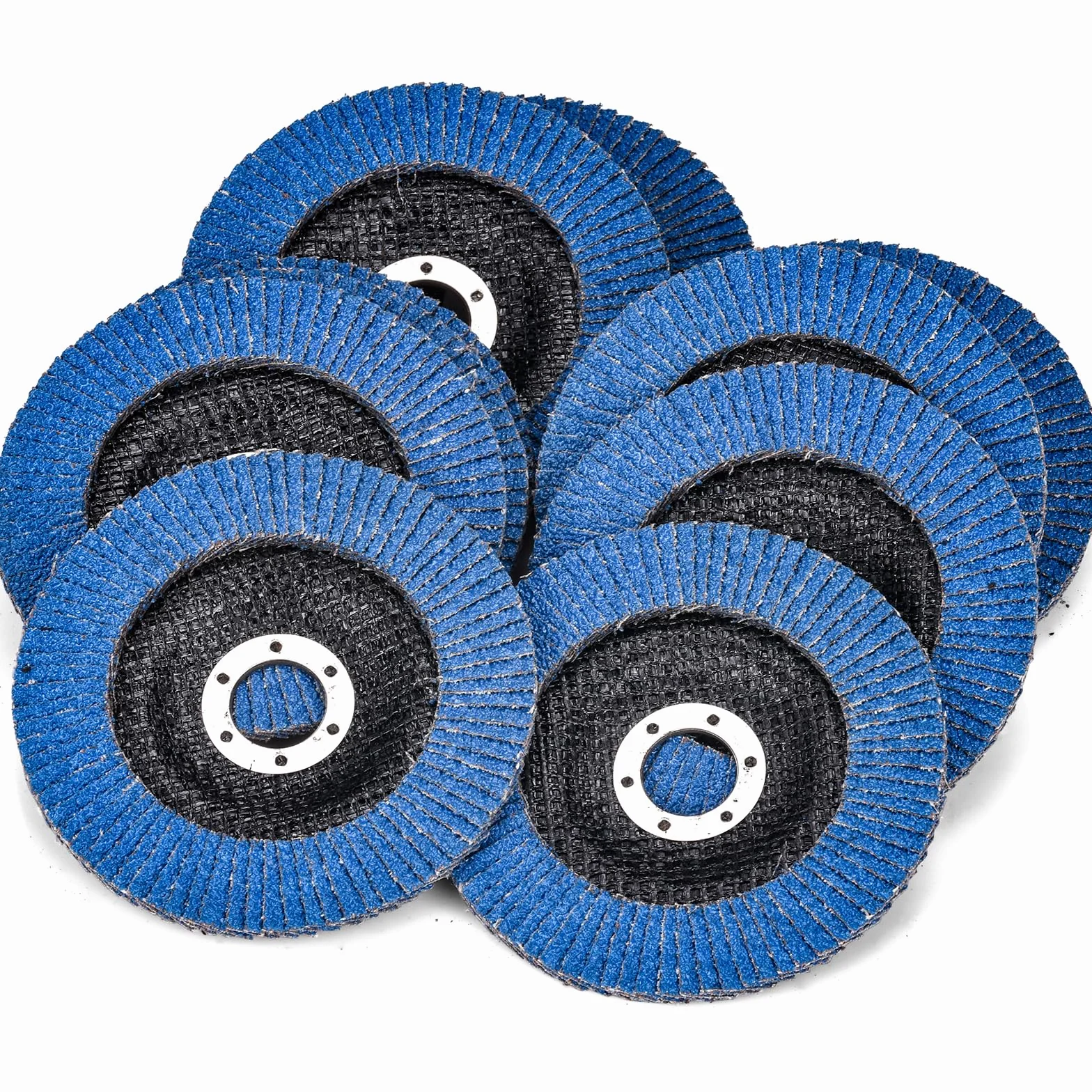 10 Pezzi Dischi Lamellari ø 125 mm x 22.2 mm Disco Lamellare Grana 80 Dischi Abrasivi per Acciaio Inossidabile Metallo e Legno, Blu
