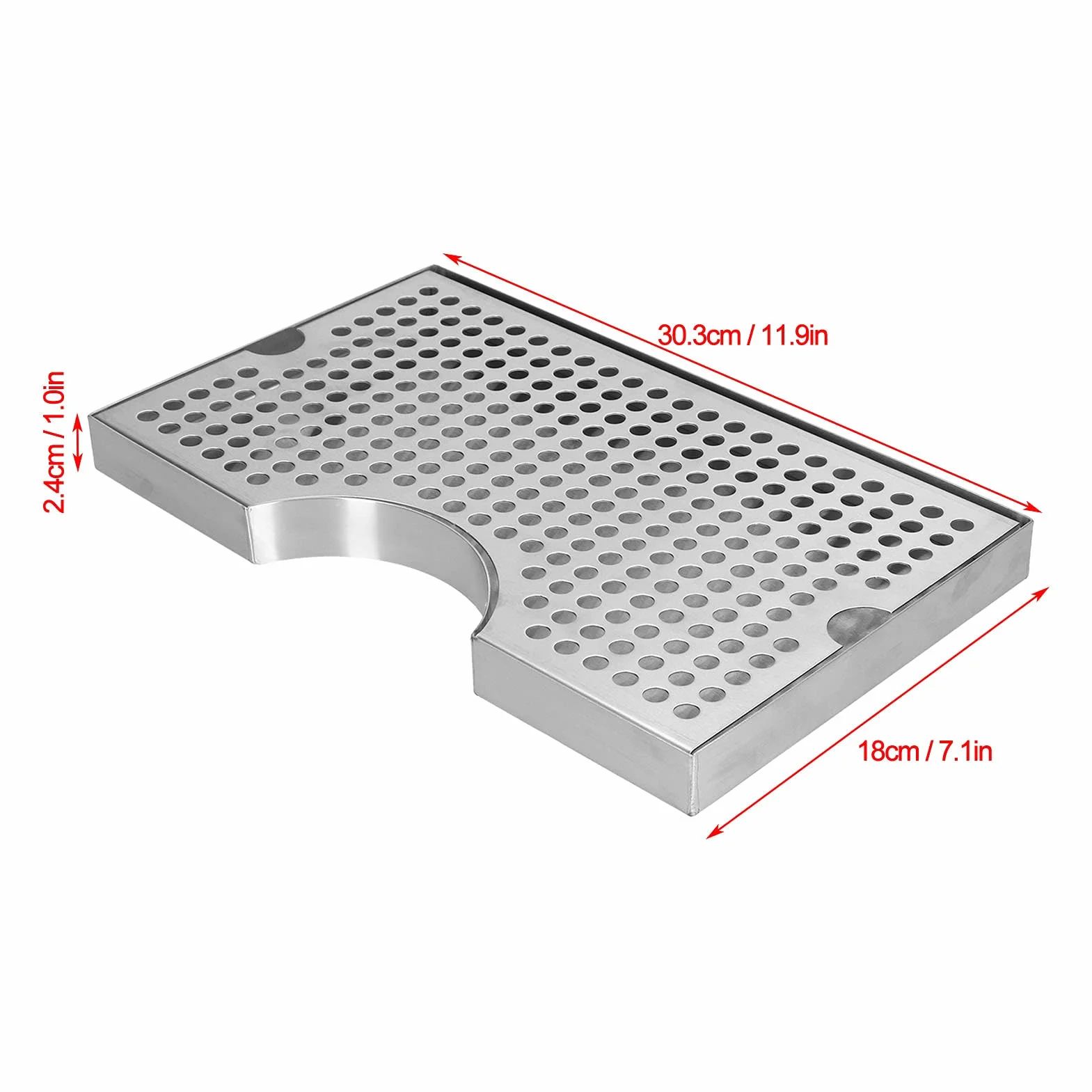 Vaschetta Antigoccia in Acciaio Inox con Coperchio Rimovibile per Tre Colonne
