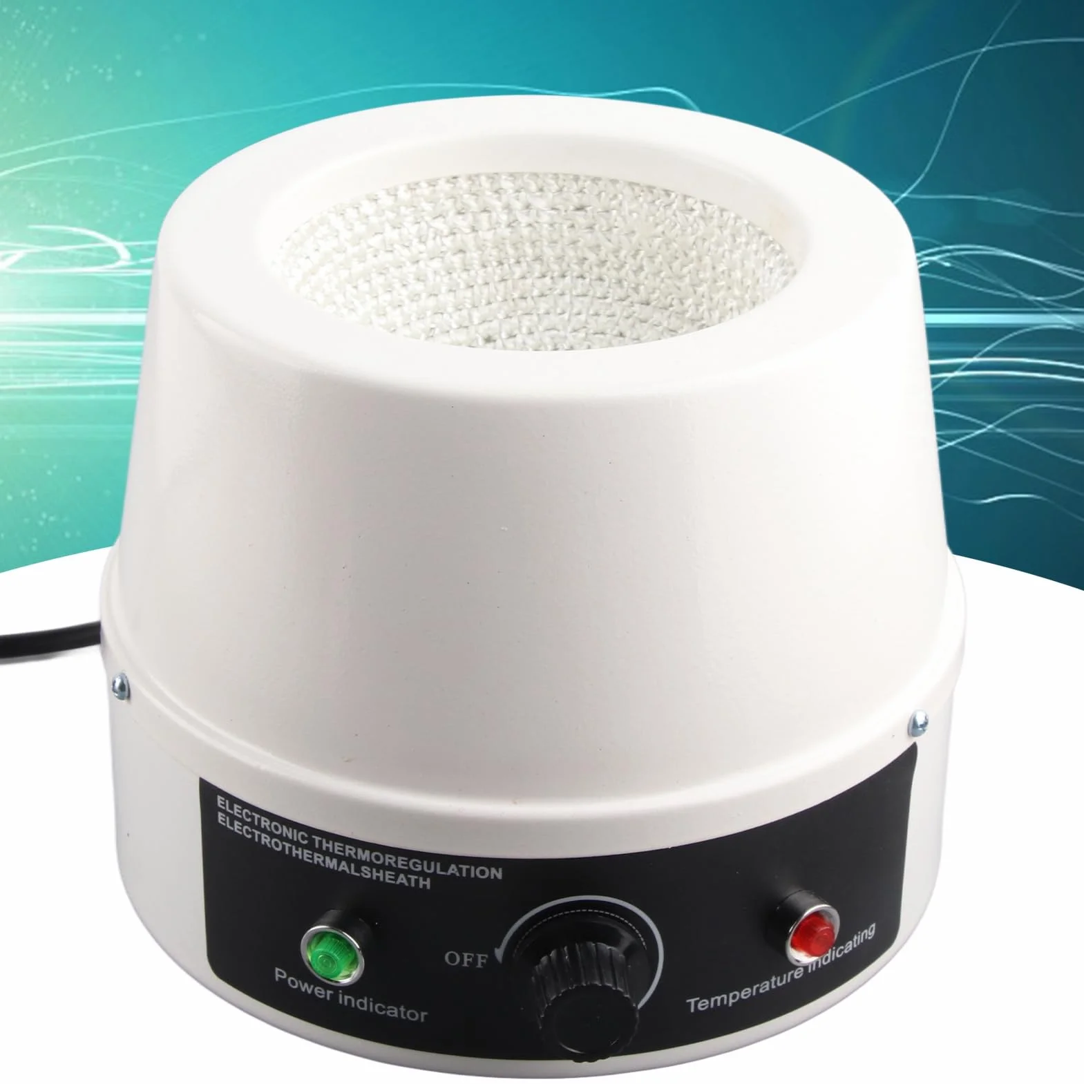 Akozon 500 ml/1000 ml riscaldamento elettrico mantello laboratorio termostatico giacca controllo della temperatura (500 ml 250 W spina UE 220 V) giacca, 300 W agitatore magnetico cappotto (spina 500 m