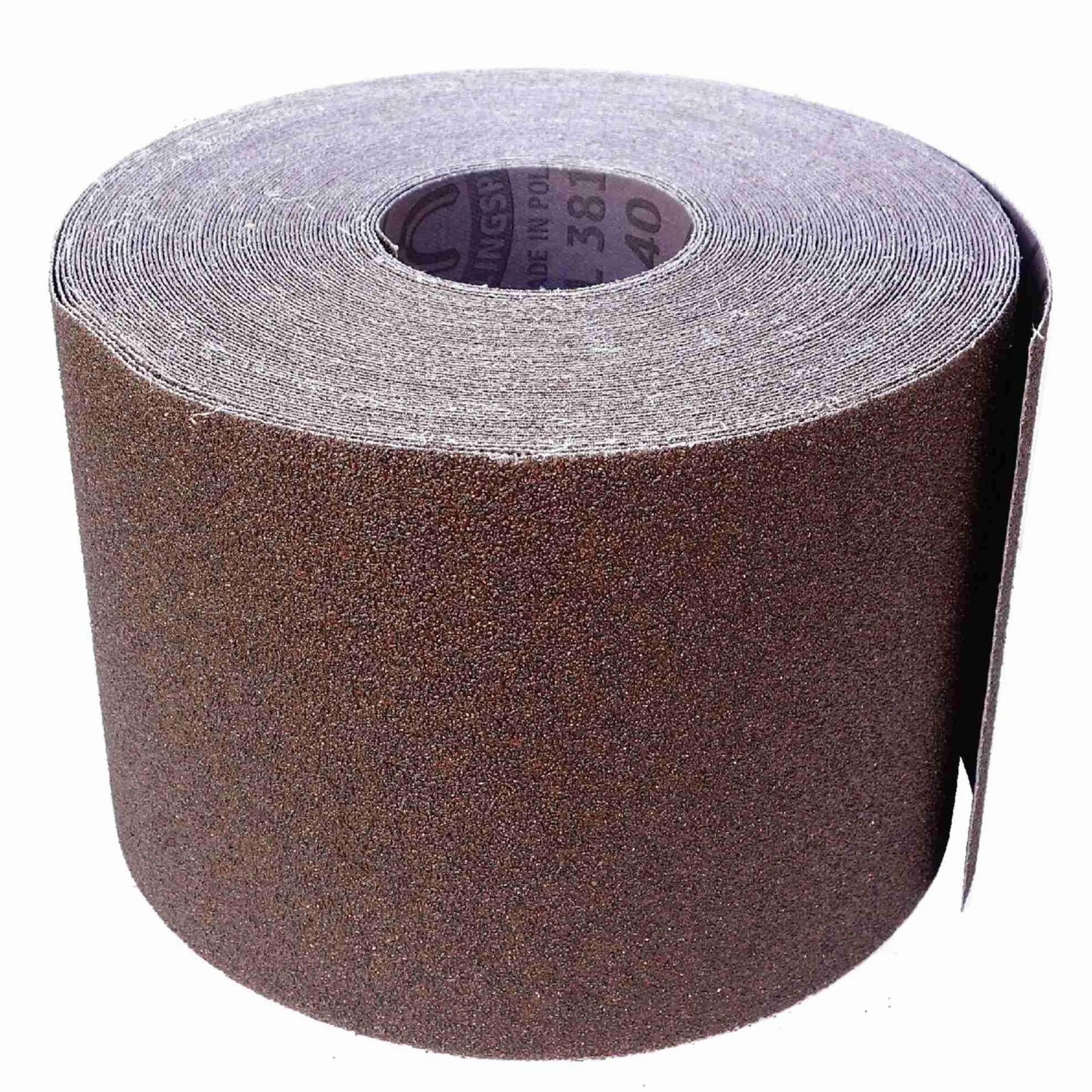 KL381J Rotolo abrasivo | Larghezza 150 mm | Tessuto abrasivo flessibile per legno e metallo | Levigatura manuale e meccanica | Grana e lunghezza selezionabili (P100, Lunghezza: 25 m)