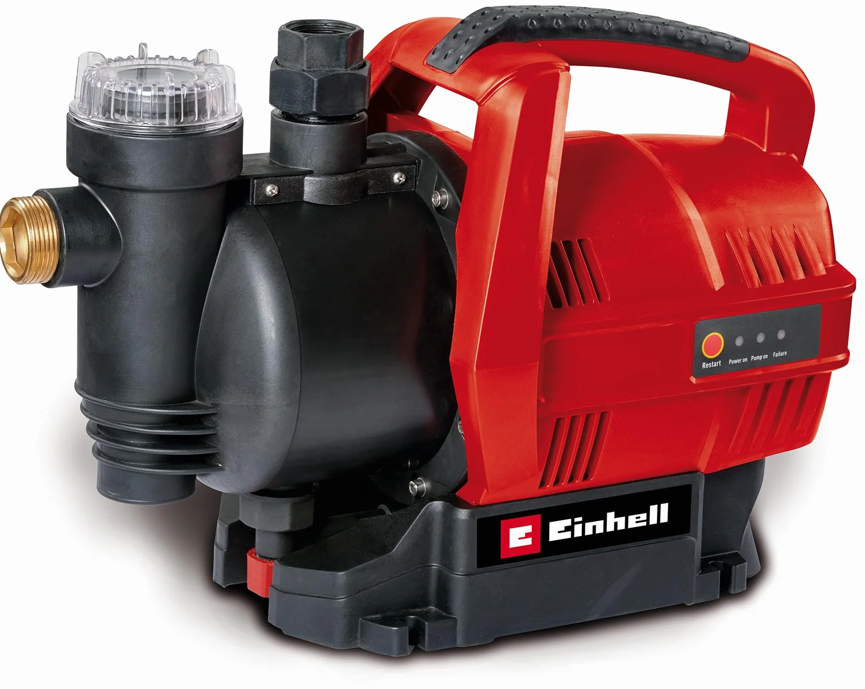 Einhell GC-AW 6333 Pompa autoadescante (630 W, portata max 3300 L/h, prevalenza 36 m, altezza aspirazione max 8m, pressione max 3,6 bar, prefiltro integrato, funzione automatica)