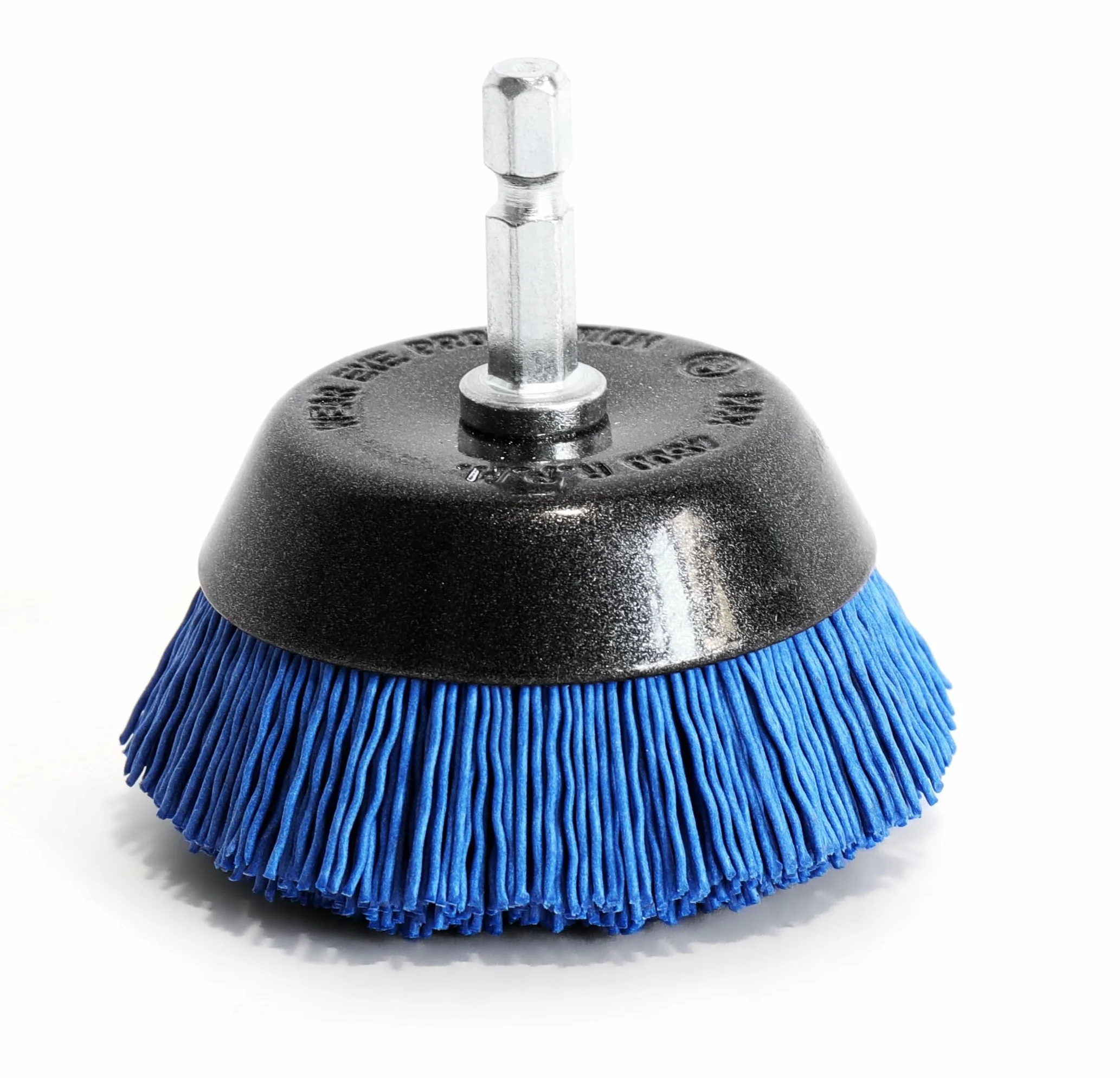 S&R Spazzola Abrasiva a Tazza per Trapano in Nylon MORBIDA per pulire e lucidare Legno Ferro Metalli Acciaio Fughe Piastrelle Pavimenti. Codolo esagonale 1/4" (6,35 mm)
