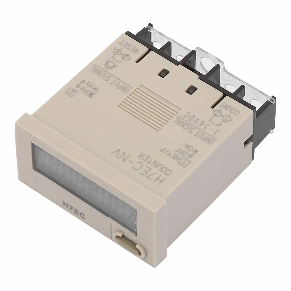 H7EC NV Contatore Elettrico Digitale Totalizzatore DC 3-36V LCD 8 Cifre