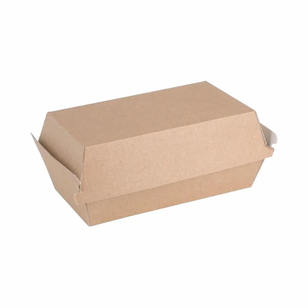 Scatole per sandwich in cartone kraft marrone grande formato 23 x 11,5 x 7,5 cm