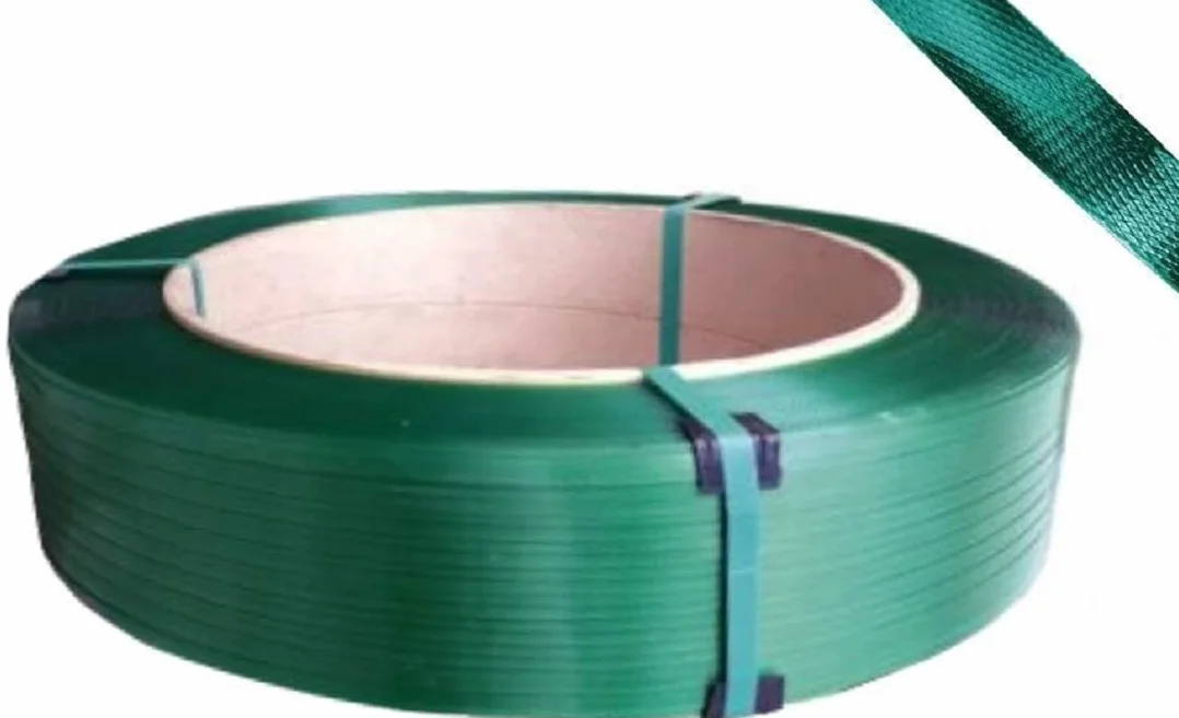 ROTOLO REGGETTA REGGIA VERDE POLIESTERE A SUPERFICIE ZIGRINATA DA 15 mm 1750 m 0,7 mm ALTA RESISTENZA TERMOSALDANTE