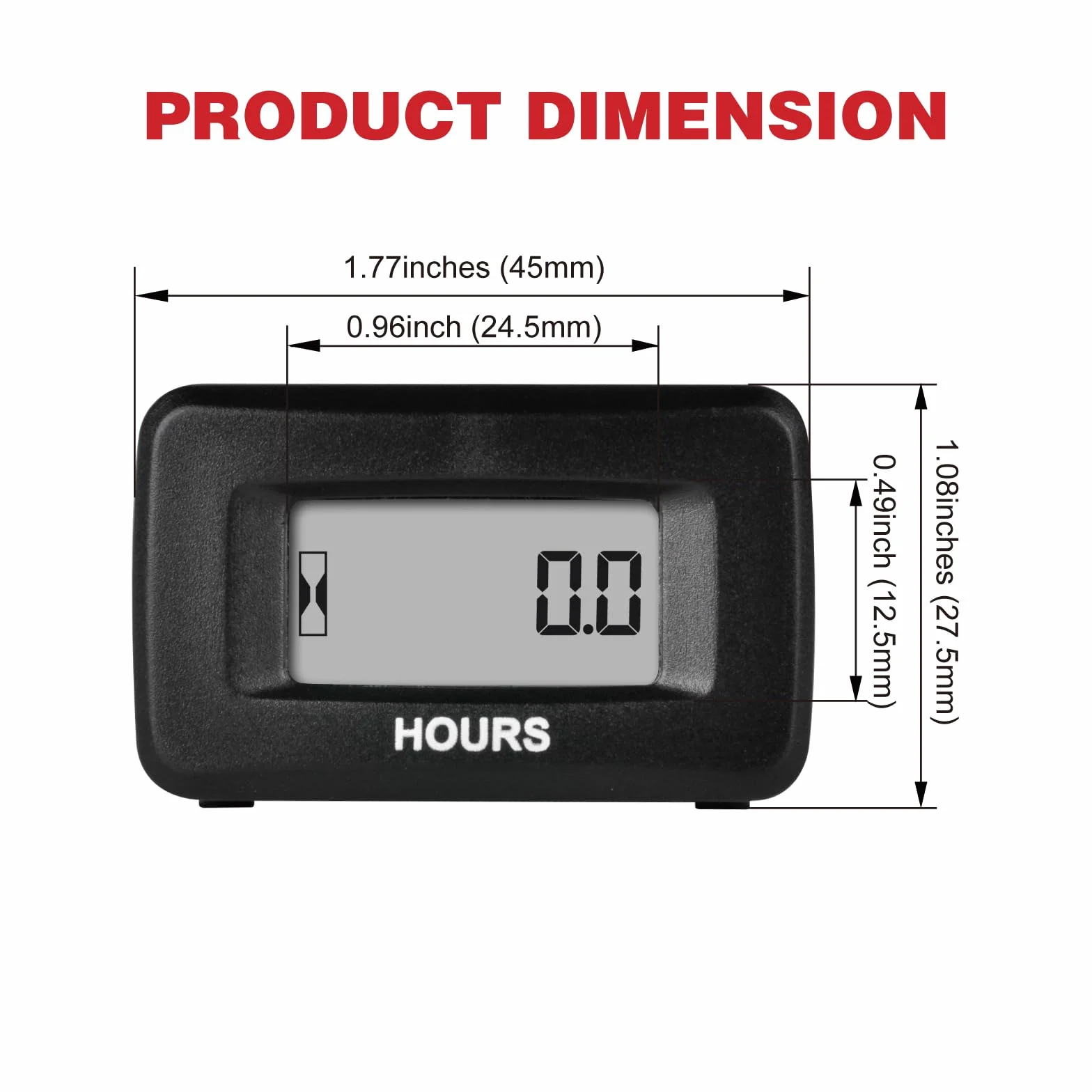 Contaore Digitale RQ-HM055AG AD/DC 5-277V, Dati Memorizzati per Motori a Benzina