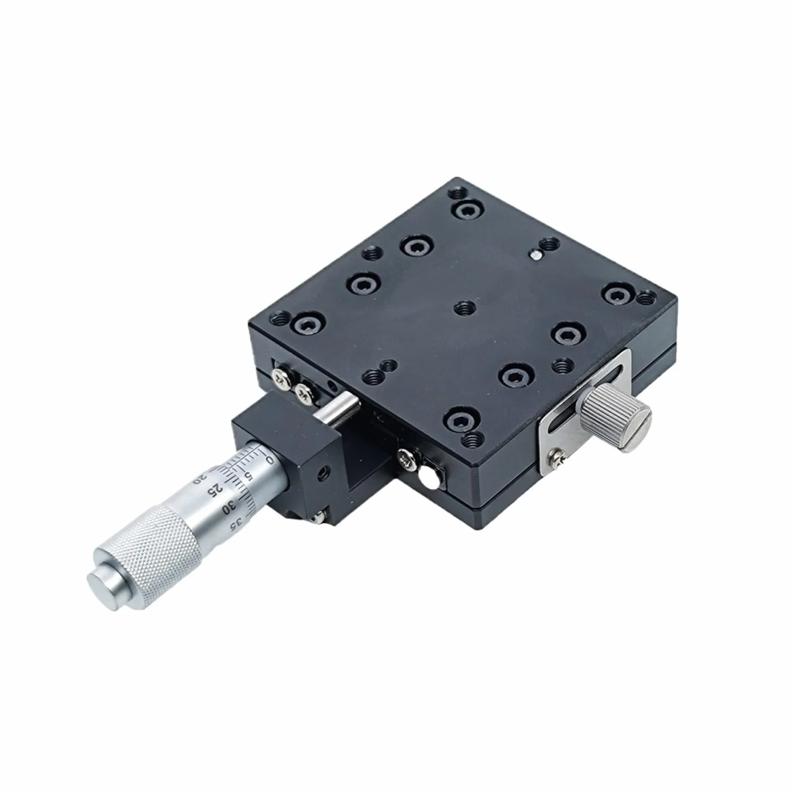 ASSE X 40 * 40mm Guida lineare Manuale Ottica Micrometro Piattaforma di Spostamento Manuale Tavolo Scorrevole Stage LX-Clr LGX40-C LR Tavola Scorrevole micrometrica(LGX40-C)