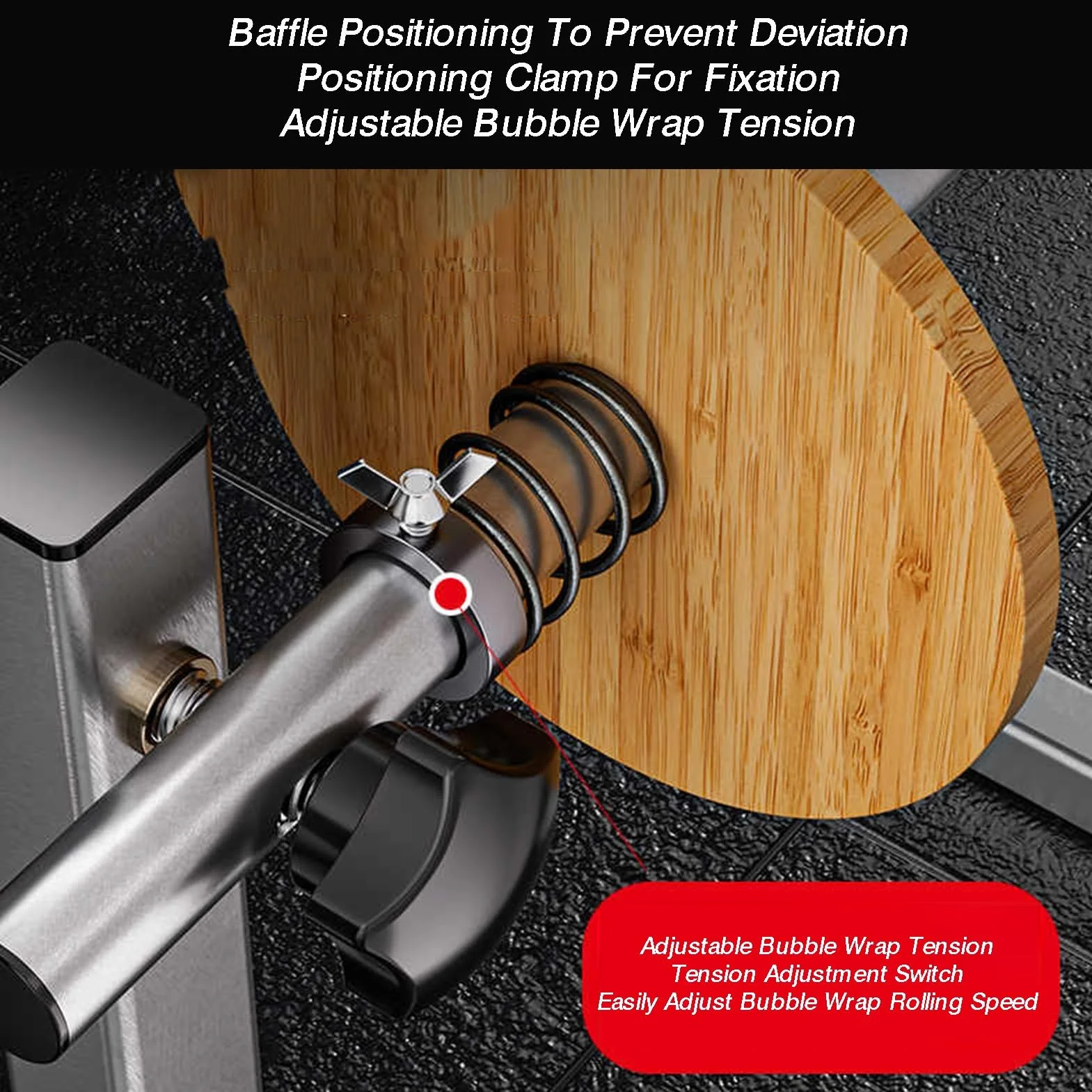 Dispenser For Rotoli Di Pluriball, Supporto Manuale In Schiuma | Con facile sostituzione della pellicola, for rotoli EPE in cotone perlato, capacità di carico di 100 kg(Width 65cm)