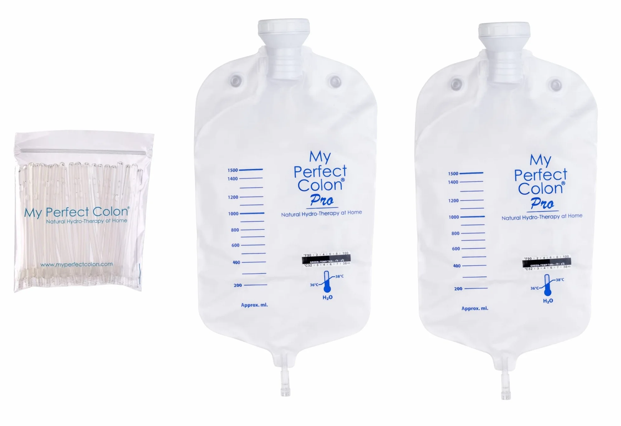 Set Cannule e Sacche per My Perfect Colon Pro | 30 Cannule e 2 Sacche per Acqua da 2 Litri | Ricambio