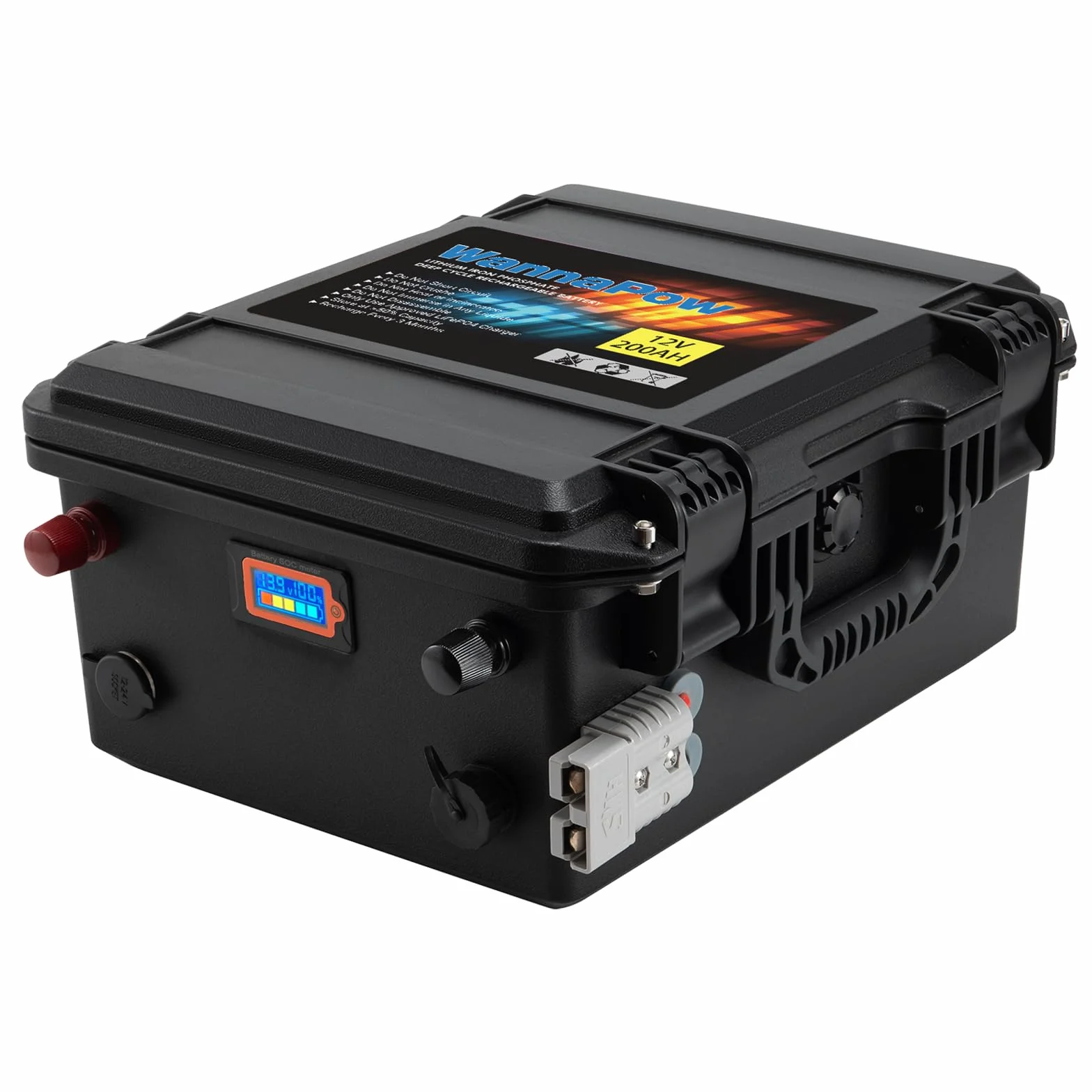 Batteria al litio 12V 200Ah LiFePO4,Batteria da 2560Wh,con 150A BMS,Uscita massima 1920W,Perfetta per applicazioni domestiche, RV, Marine,Motore elettrico,ricaricabile da pannello solare