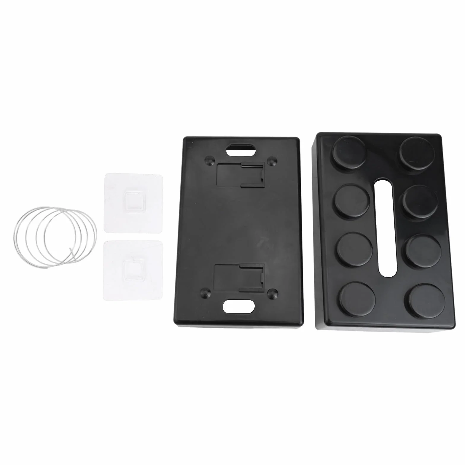 Scatola multiuso per fazzoletti con design creativo, soluzione efficiente per riporre i fazzoletti in bagno e in ufficio (nero)