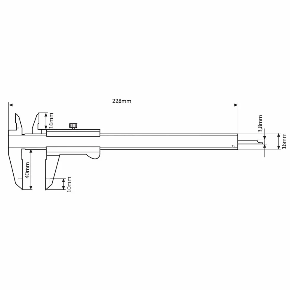 Mahr Calibro Vernier con display analogico, 0-150 mm, 22.8 cm